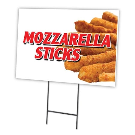 Mozzarella Sticks Yard Sign & Stake Outdoor Plastic Coroplast Window